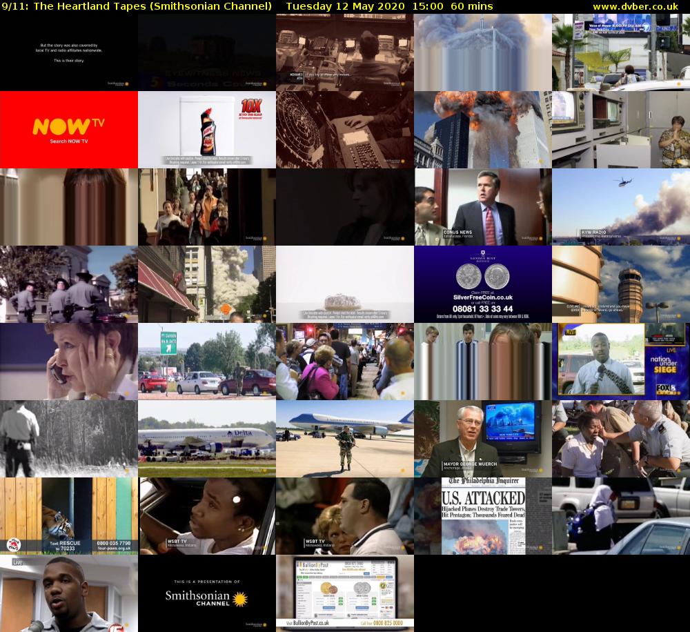 9/11: The Heartland Tapes (Smithsonian Channel) Tuesday 12 May 2020 15:00 - 16:00