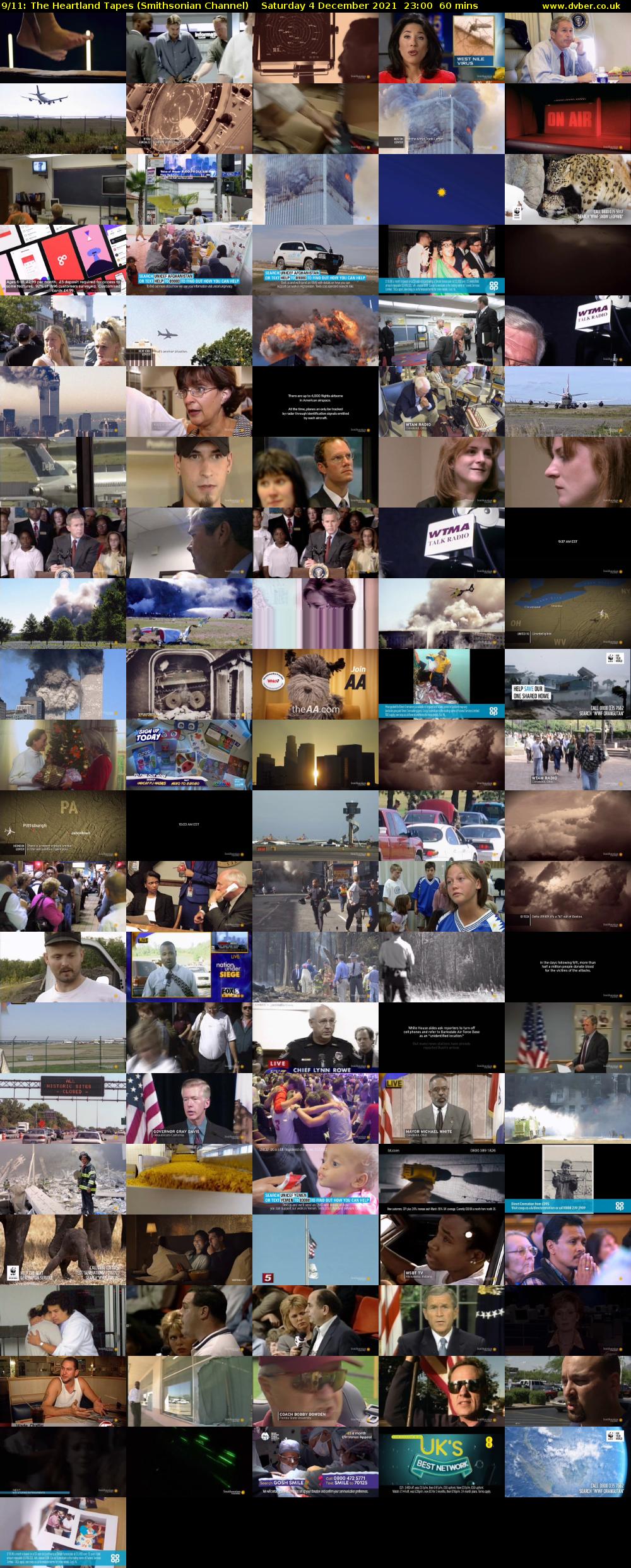 9/11: The Heartland Tapes (Smithsonian Channel) Saturday 4 December 2021 23:00 - 00:00