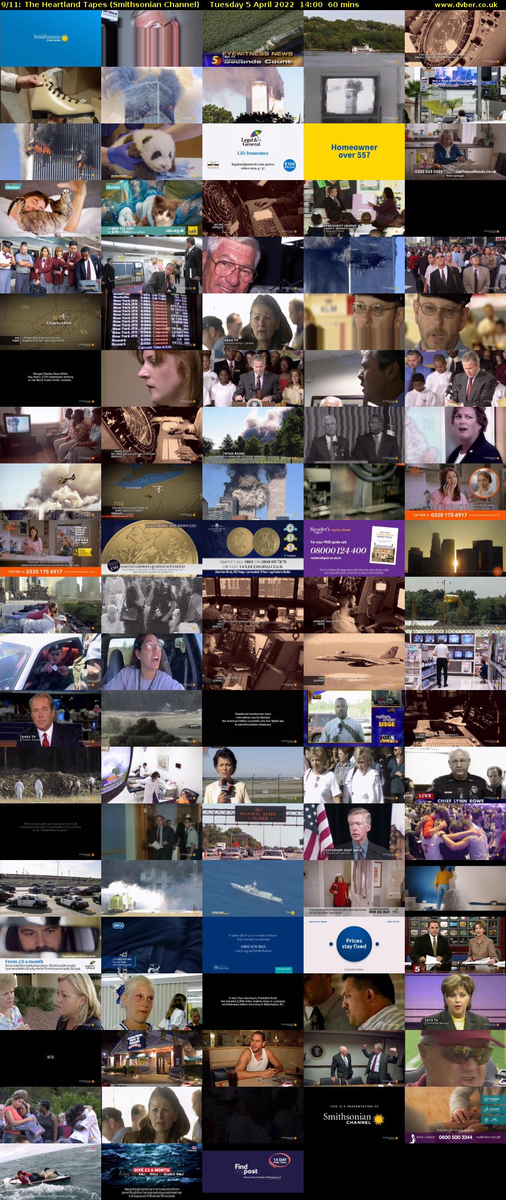 9/11: The Heartland Tapes (Smithsonian Channel) Tuesday 5 April 2022 14:00 - 15:00