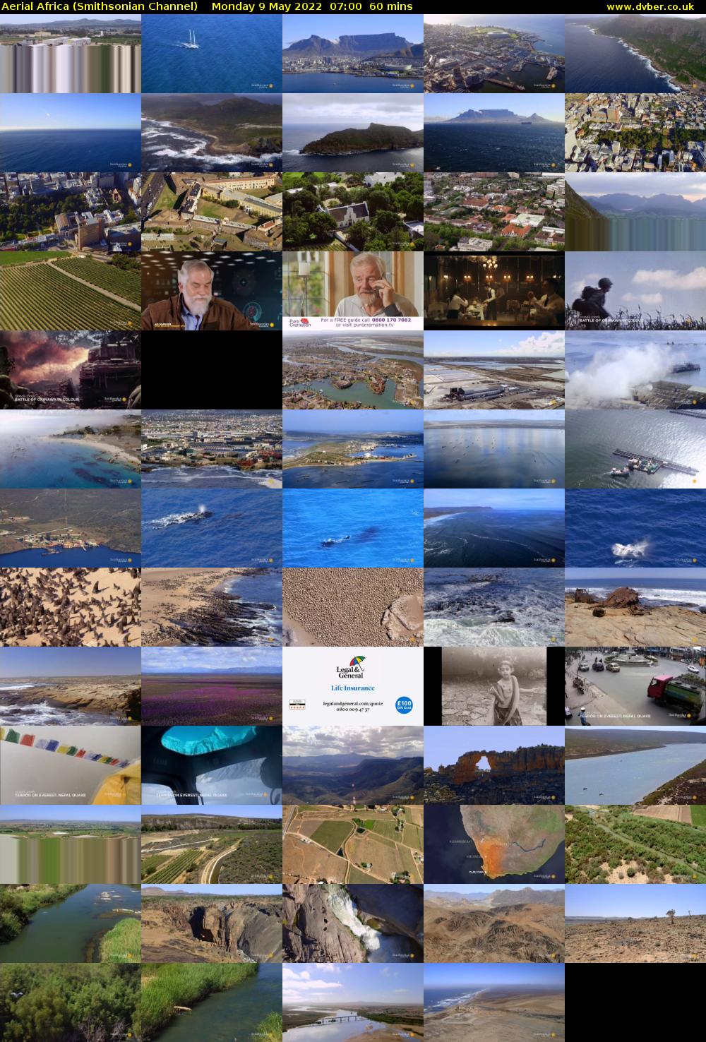 Aerial Africa (Smithsonian Channel) Monday 9 May 2022 07:00 - 08:00