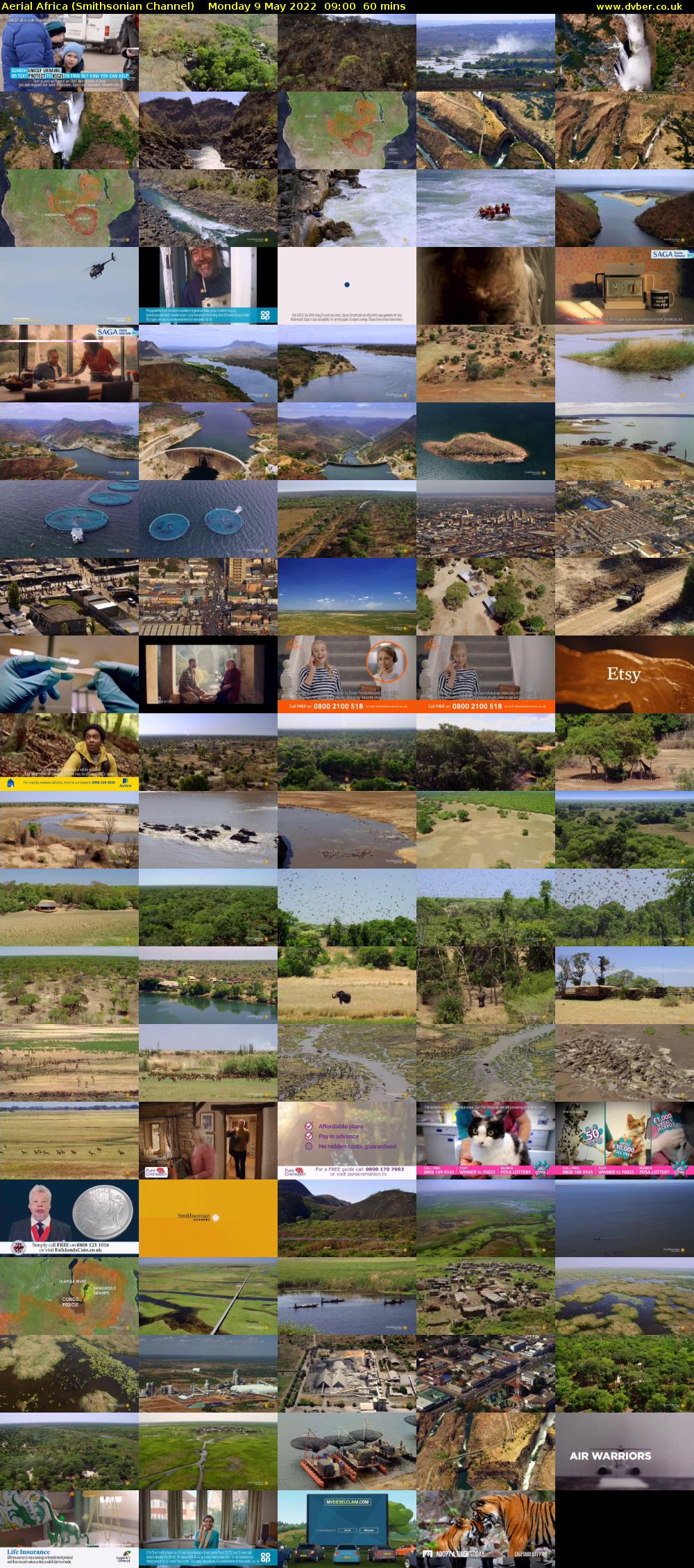 Aerial Africa (Smithsonian Channel) Monday 9 May 2022 09:00 - 10:00