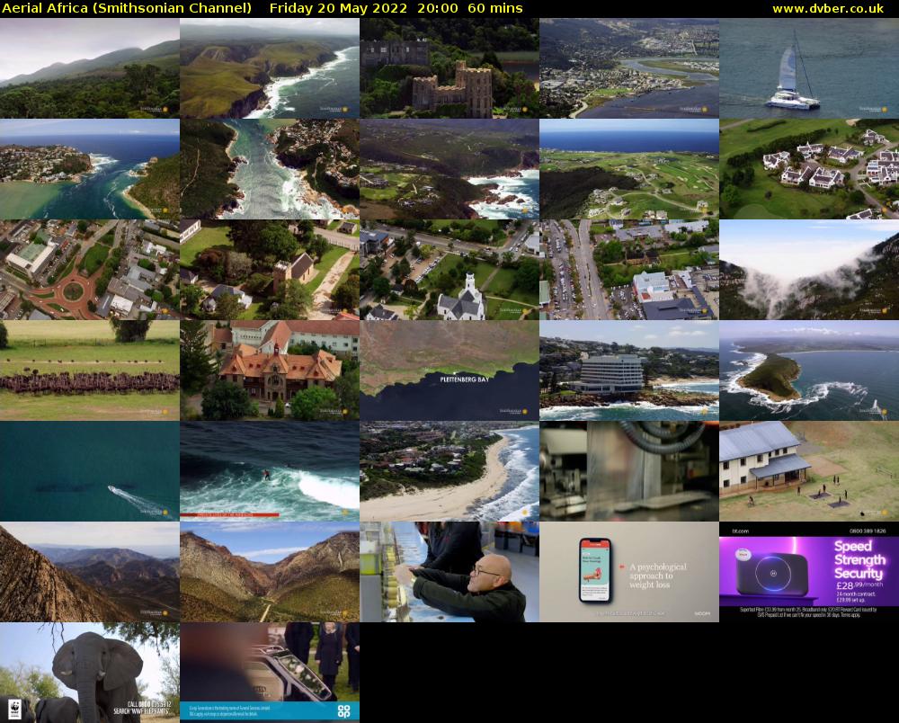 Aerial Africa (Smithsonian Channel) Friday 20 May 2022 20:00 - 21:00