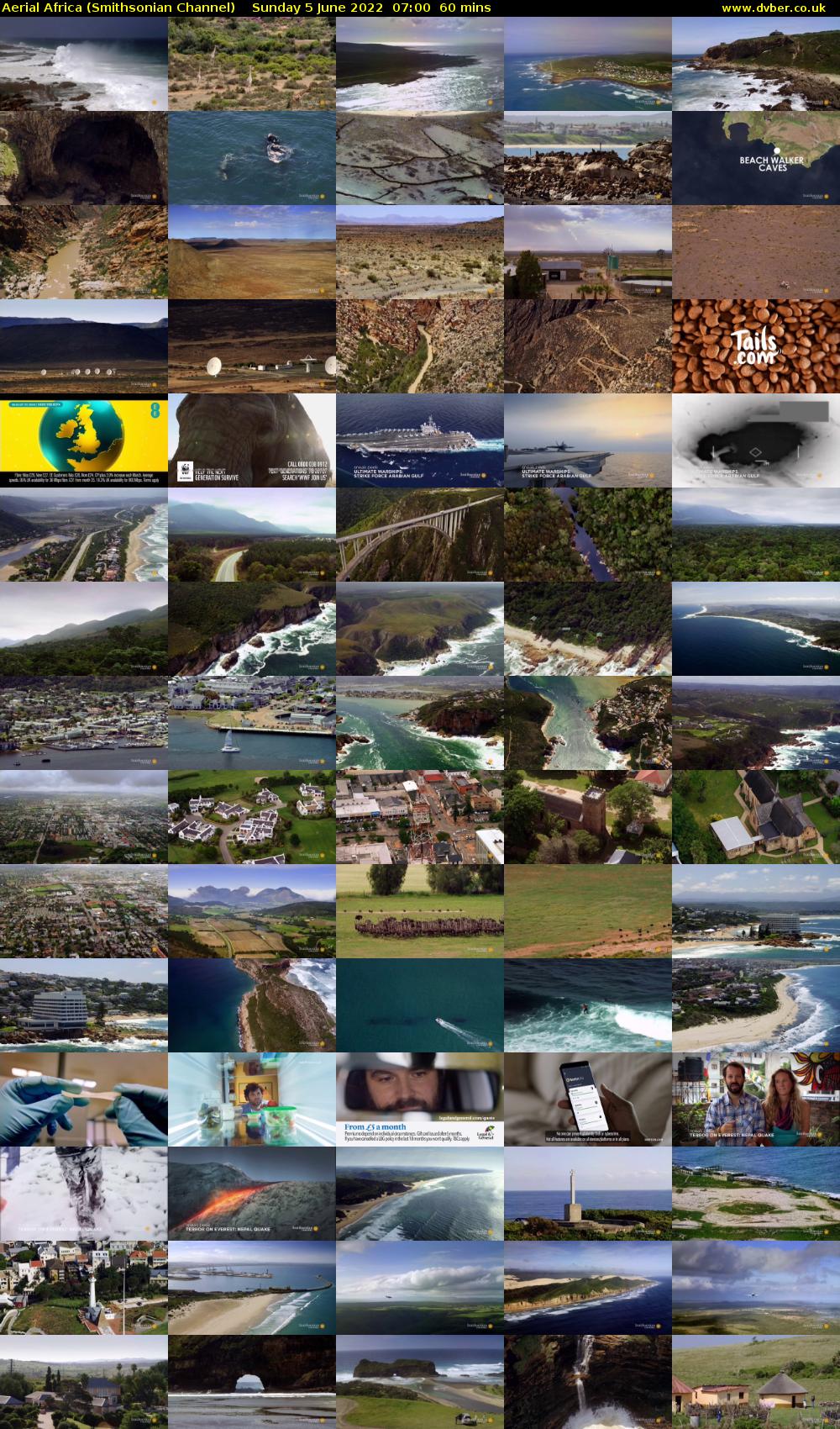 Aerial Africa (Smithsonian Channel) Sunday 5 June 2022 07:00 - 08:00