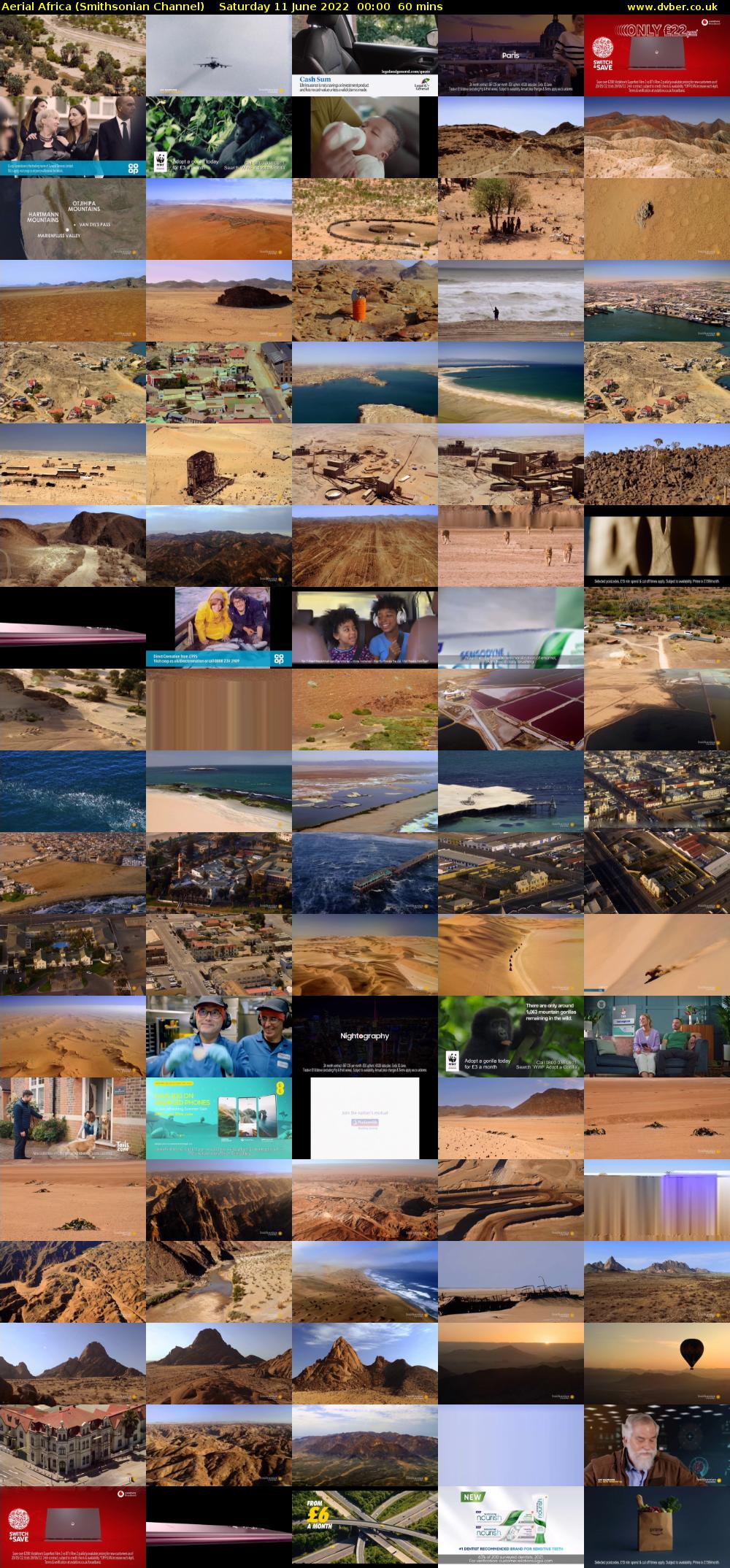 Aerial Africa (Smithsonian Channel) Saturday 11 June 2022 00:00 - 01:00