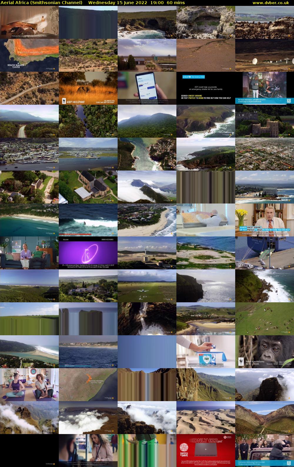 Aerial Africa (Smithsonian Channel) Wednesday 15 June 2022 19:00 - 20:00