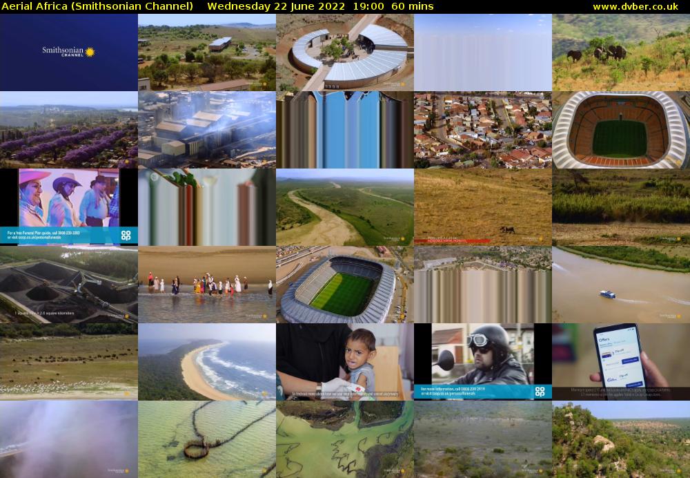 Aerial Africa (Smithsonian Channel) Wednesday 22 June 2022 19:00 - 20:00