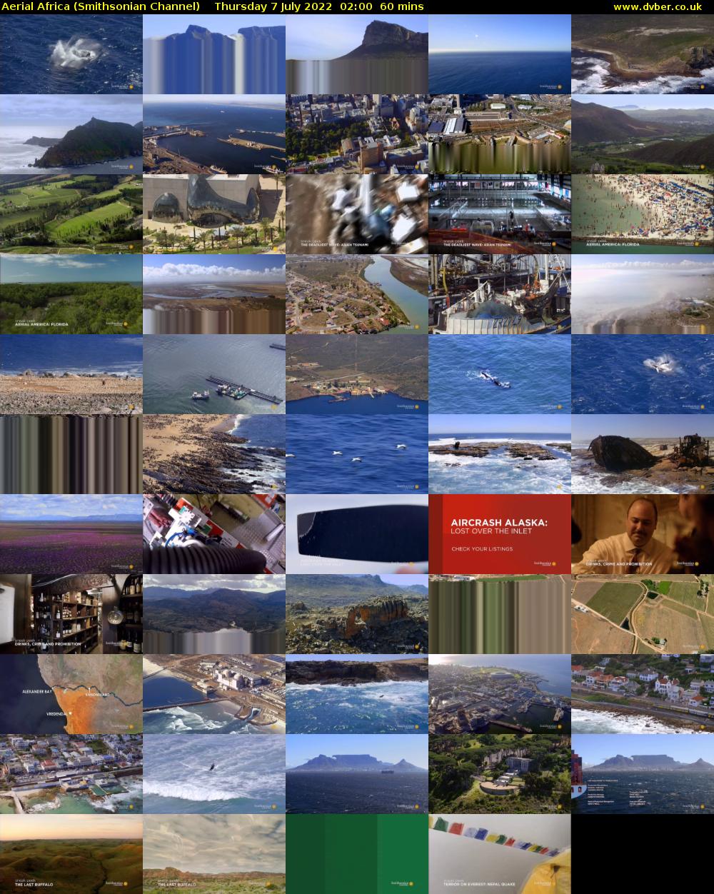 Aerial Africa (Smithsonian Channel) Thursday 7 July 2022 02:00 - 03:00