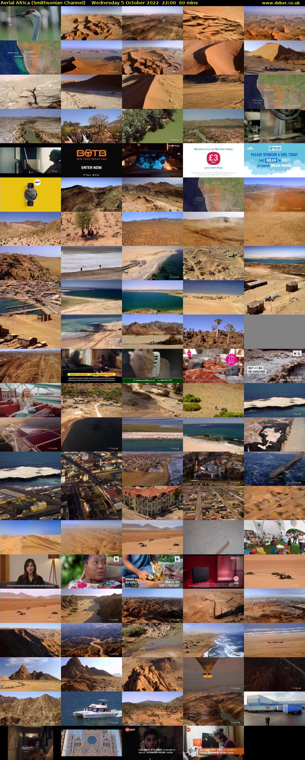 Aerial Africa (Smithsonian Channel) Wednesday 5 October 2022 22:00 - 23:00
