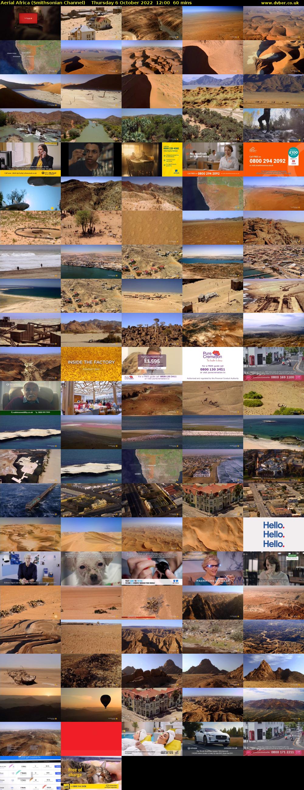 Aerial Africa (Smithsonian Channel) Thursday 6 October 2022 12:00 - 13:00