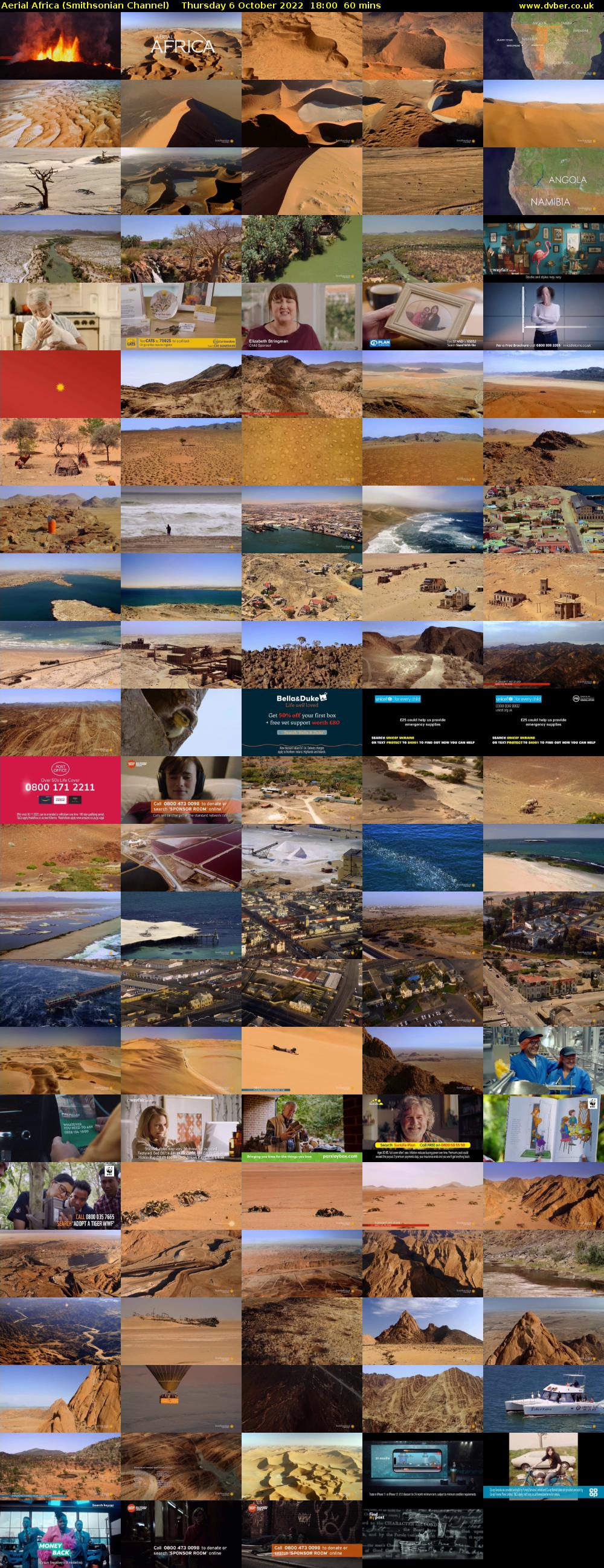 Aerial Africa (Smithsonian Channel) Thursday 6 October 2022 18:00 - 19:00