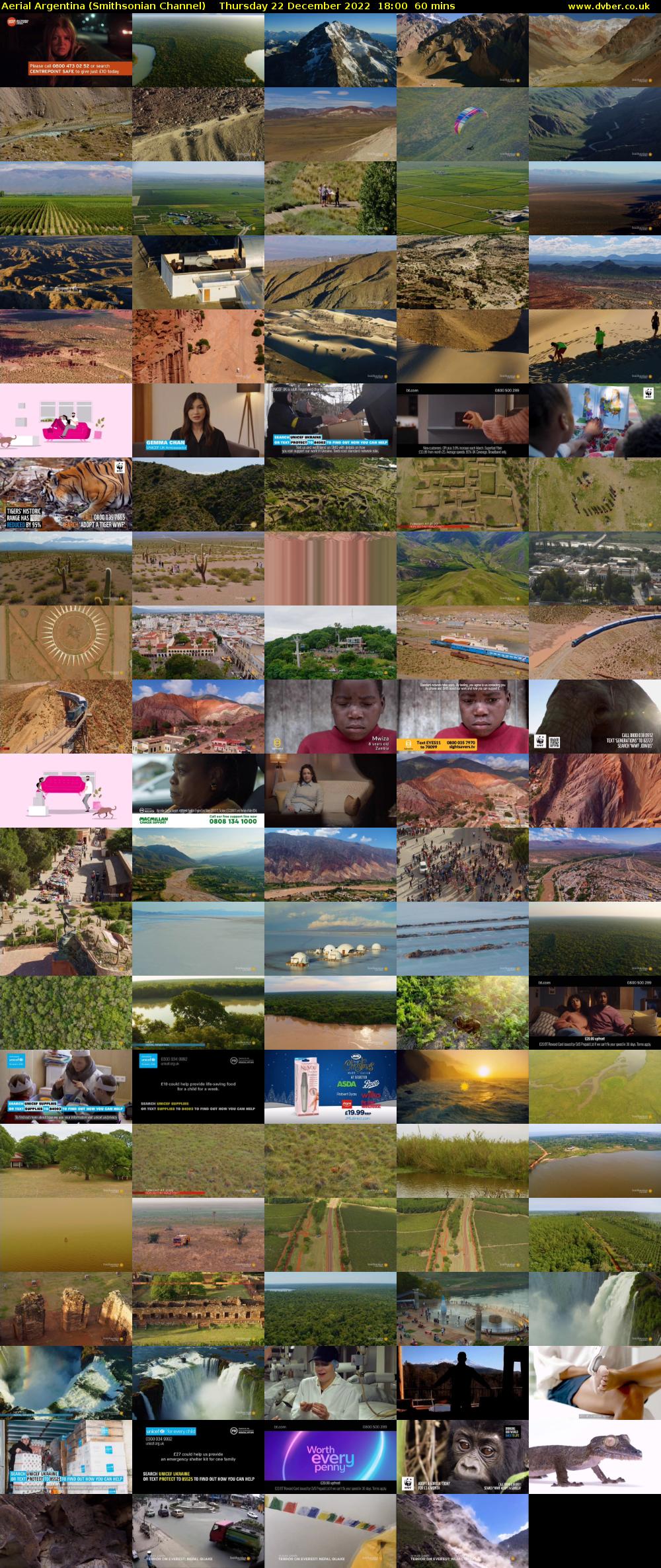 Aerial Argentina (Smithsonian Channel) Thursday 22 December 2022 18:00 - 19:00