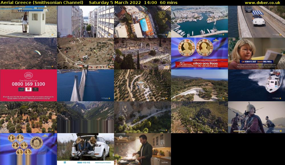 Aerial Greece (Smithsonian Channel) Saturday 5 March 2022 14:00 - 15:00