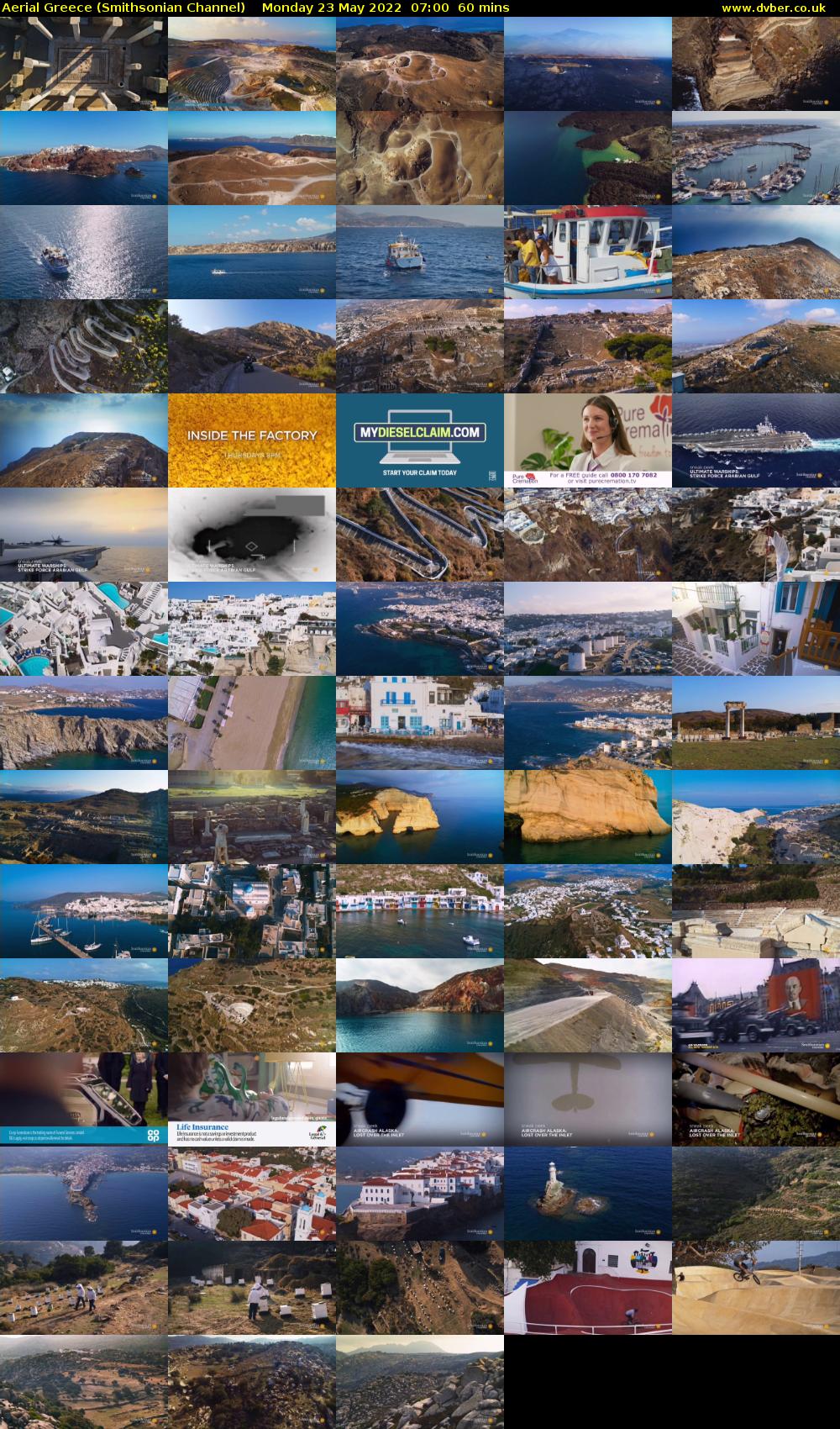 Aerial Greece (Smithsonian Channel) Monday 23 May 2022 07:00 - 08:00