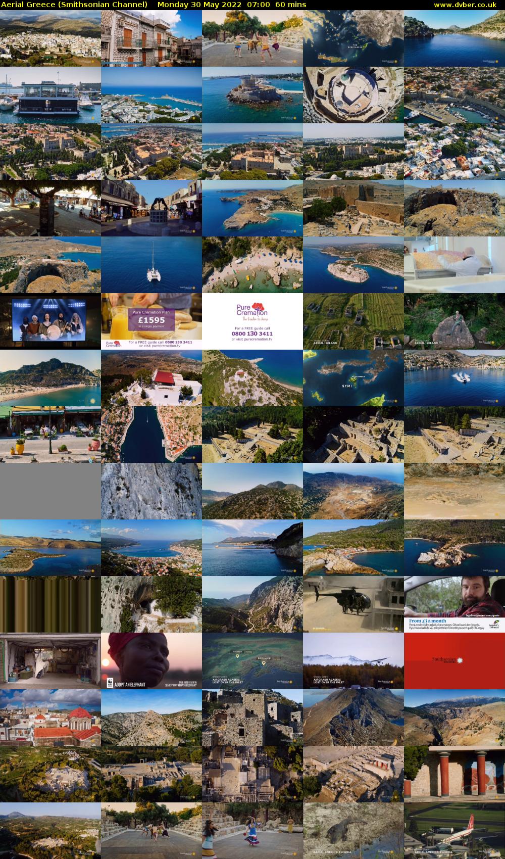 Aerial Greece (Smithsonian Channel) Monday 30 May 2022 07:00 - 08:00