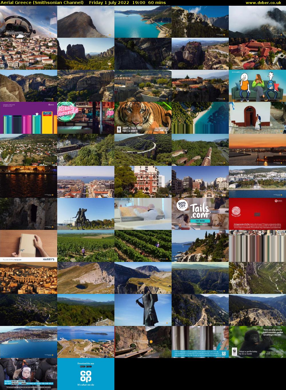 Aerial Greece (Smithsonian Channel) Friday 1 July 2022 19:00 - 20:00