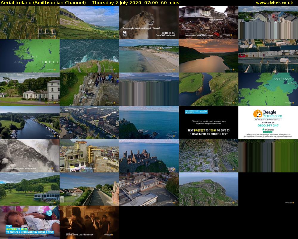 Aerial Ireland (Smithsonian Channel) Thursday 2 July 2020 07:00 - 08:00