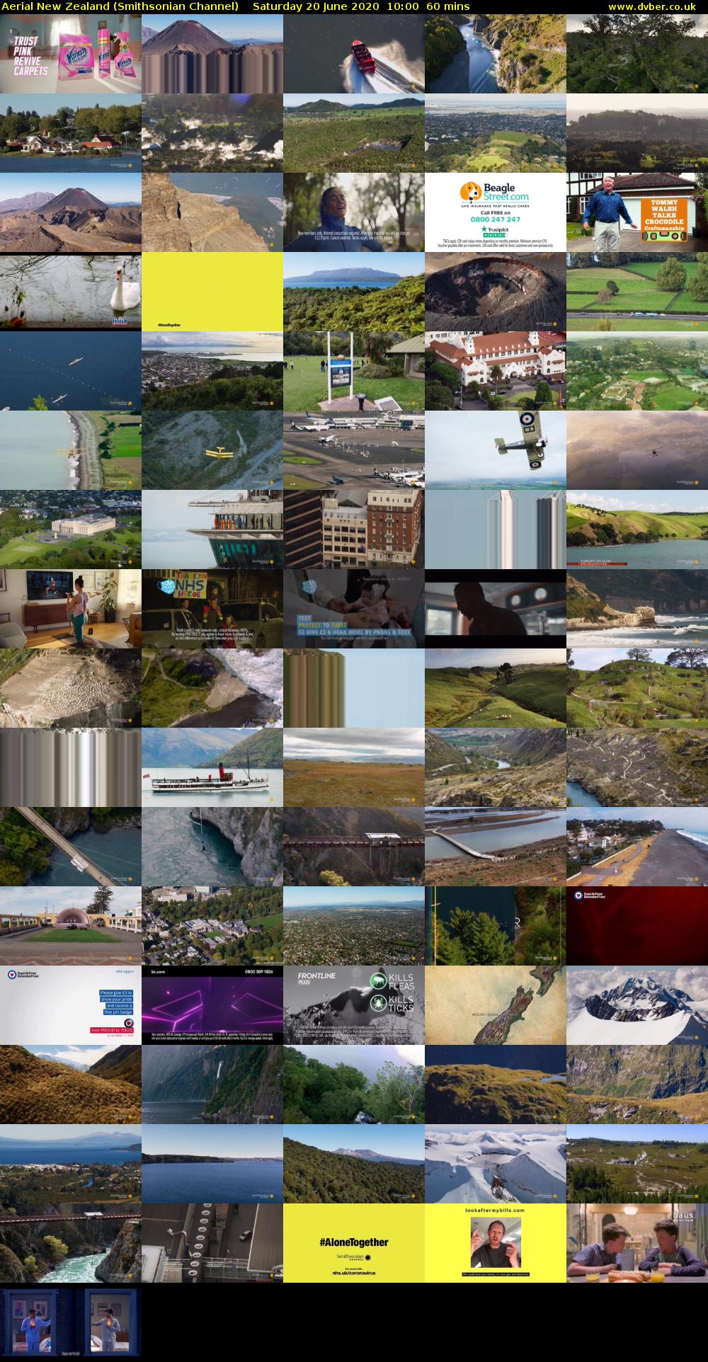 Aerial New Zealand (Smithsonian Channel) Saturday 20 June 2020 10:00 - 11:00