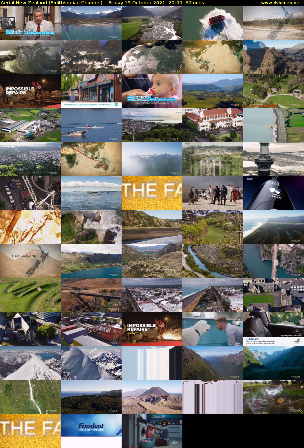 Aerial New Zealand (Smithsonian Channel) Friday 15 October 2021 20:00 - 21:00