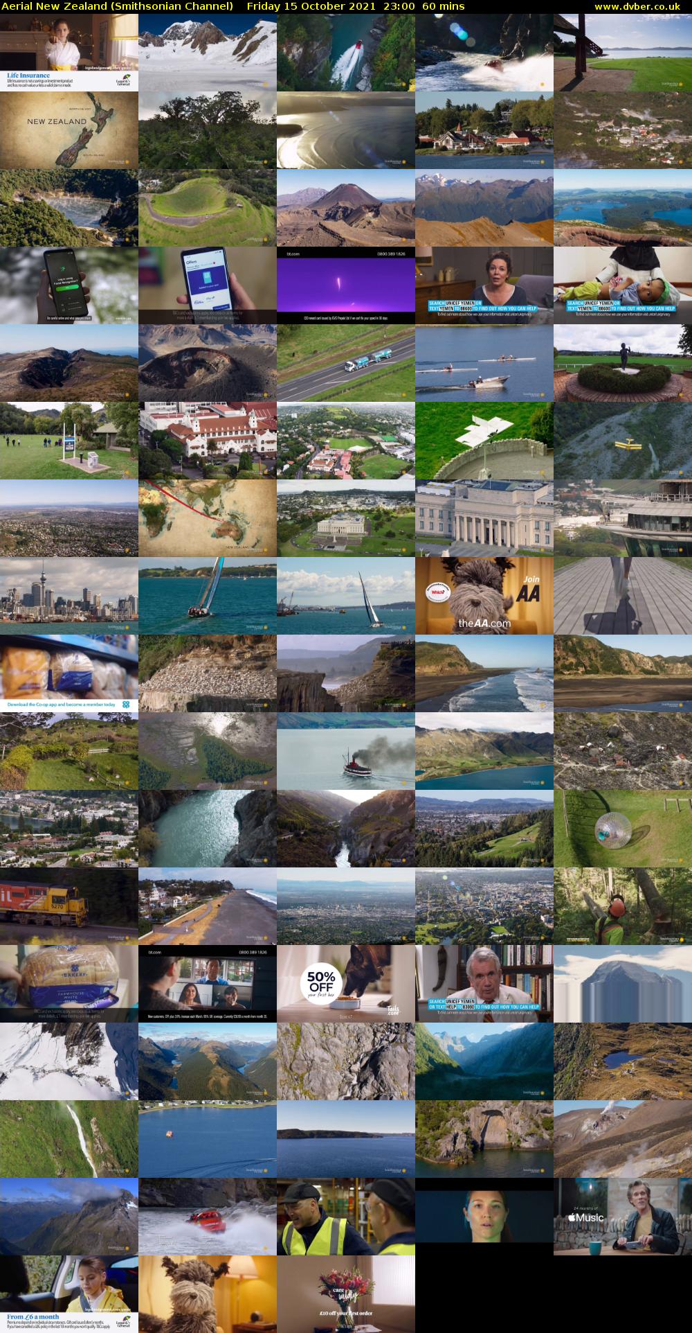 Aerial New Zealand (Smithsonian Channel) Friday 15 October 2021 23:00 - 00:00