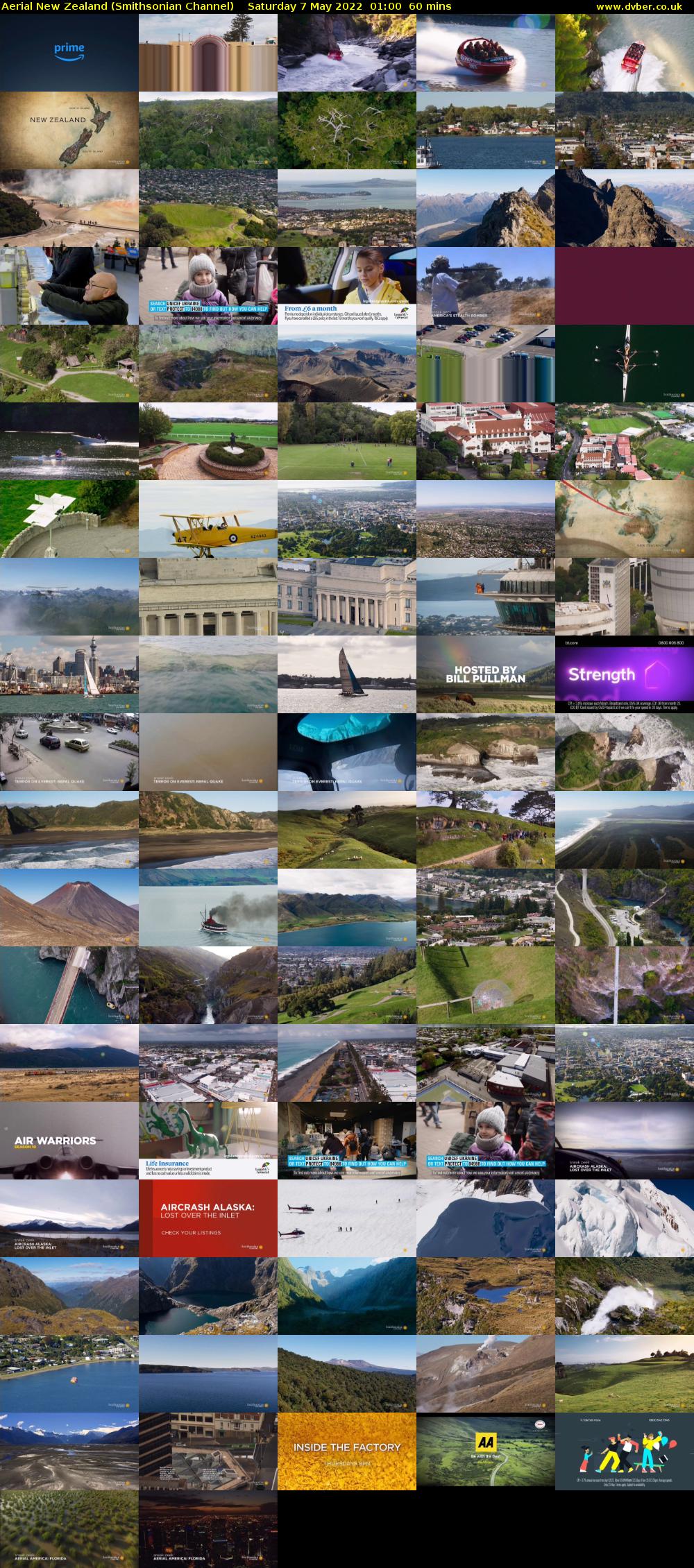 Aerial New Zealand (Smithsonian Channel) Saturday 7 May 2022 01:00 - 02:00