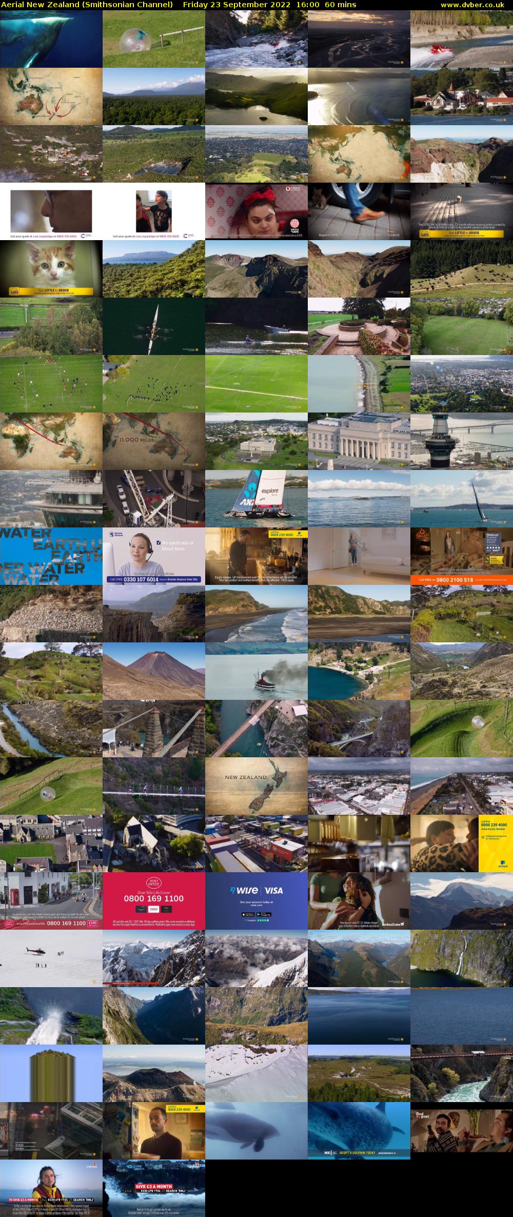 Aerial New Zealand (Smithsonian Channel) Friday 23 September 2022 16:00 - 17:00