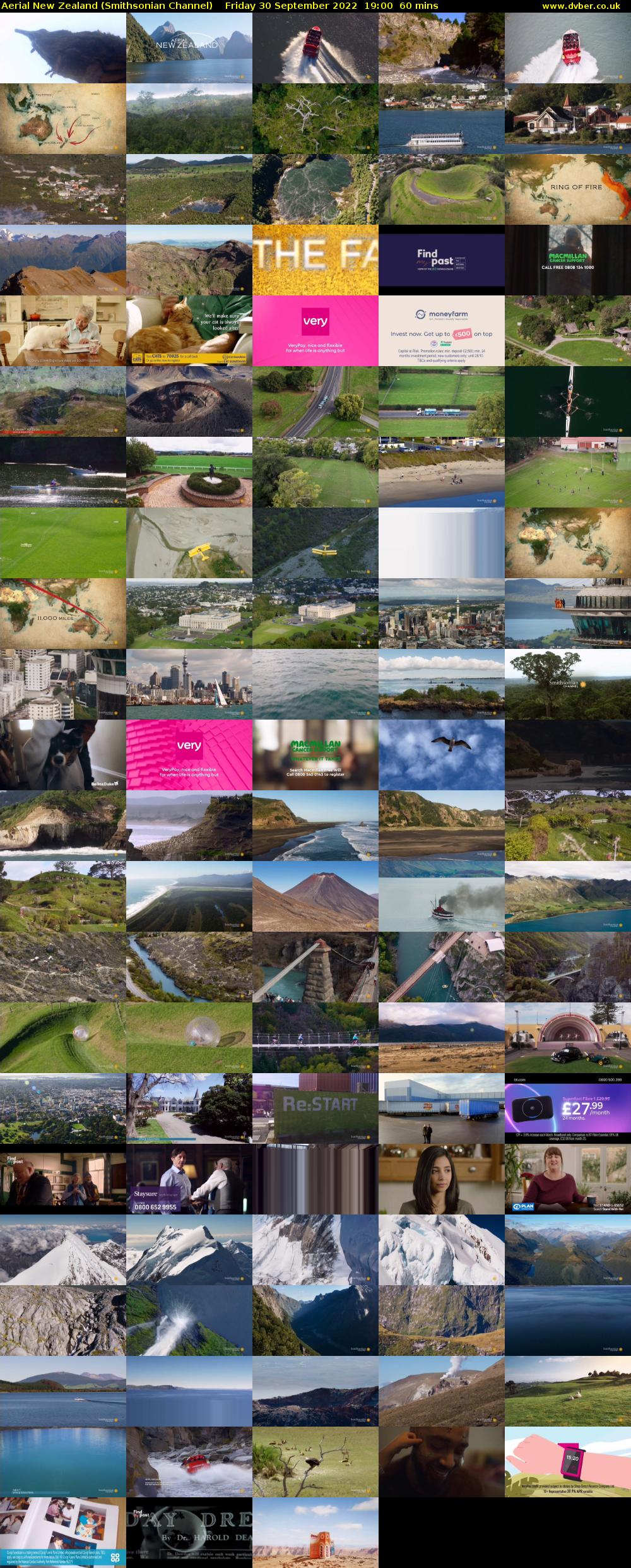 Aerial New Zealand (Smithsonian Channel) Friday 30 September 2022 19:00 - 20:00
