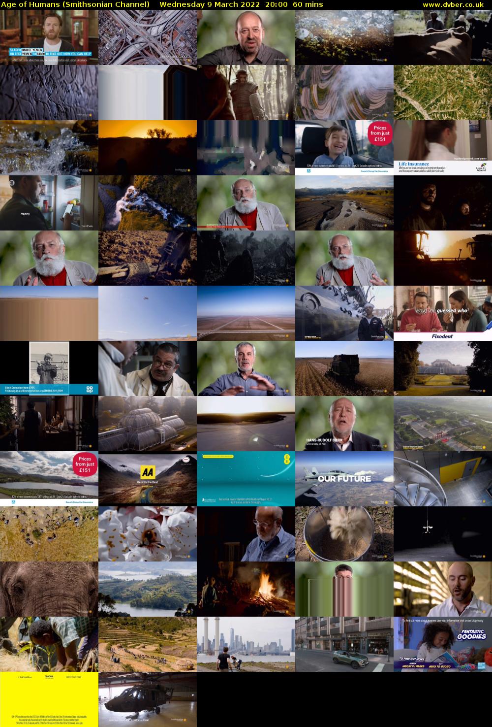 Age of Humans (Smithsonian Channel) Wednesday 9 March 2022 20:00 - 21:00