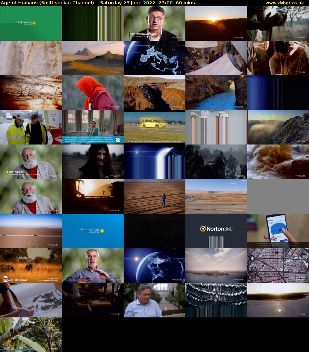 Age of Humans (Smithsonian Channel) Saturday 25 June 2022 23:00 - 00:00