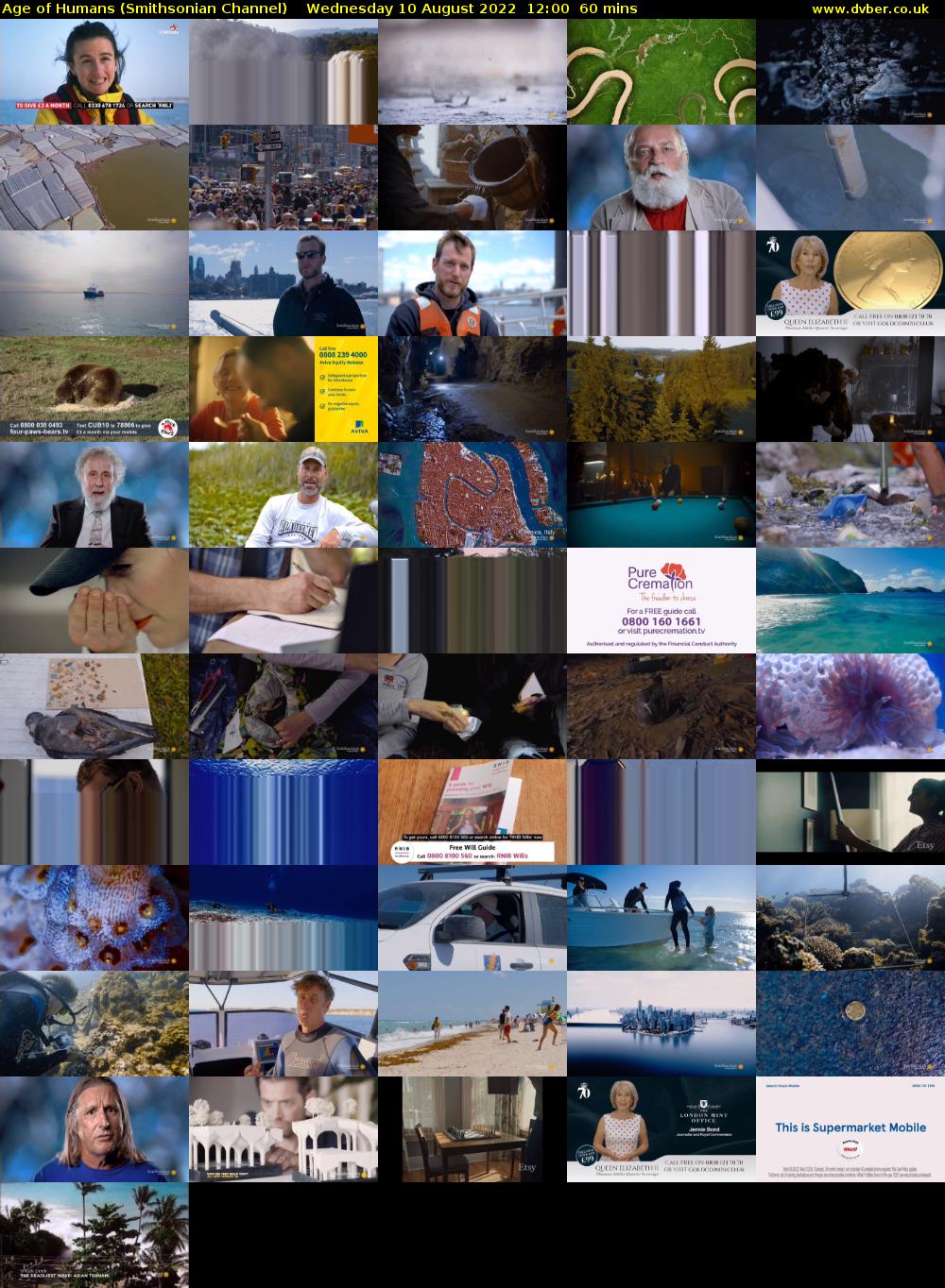 Age of Humans (Smithsonian Channel) Wednesday 10 August 2022 12:00 - 13:00