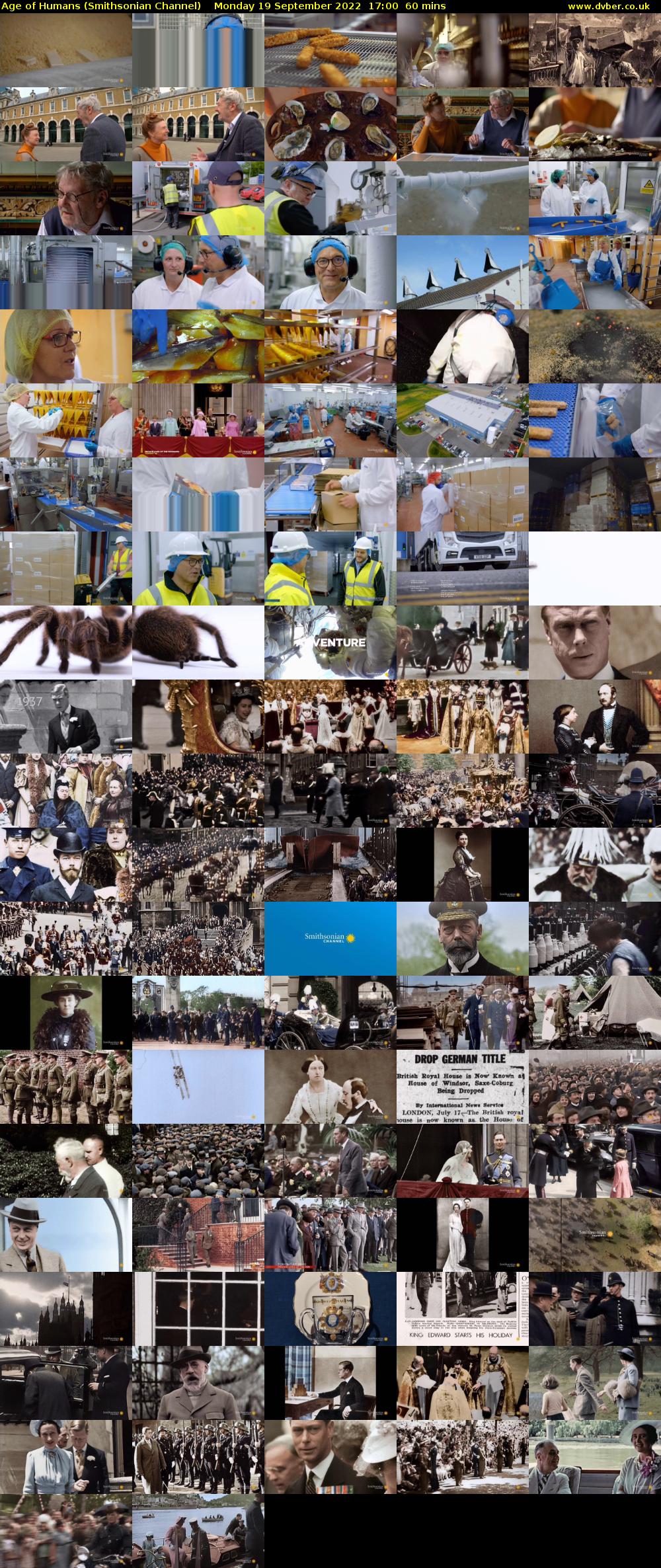 Age of Humans (Smithsonian Channel) Monday 19 September 2022 17:00 - 18:00