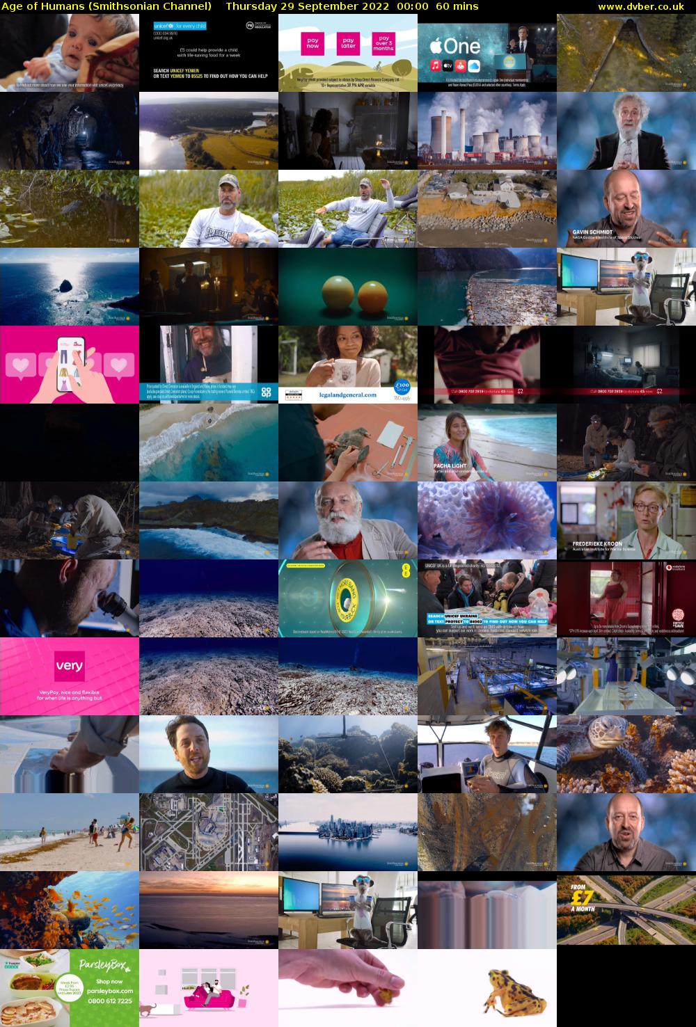 Age of Humans (Smithsonian Channel) Thursday 29 September 2022 00:00 - 01:00