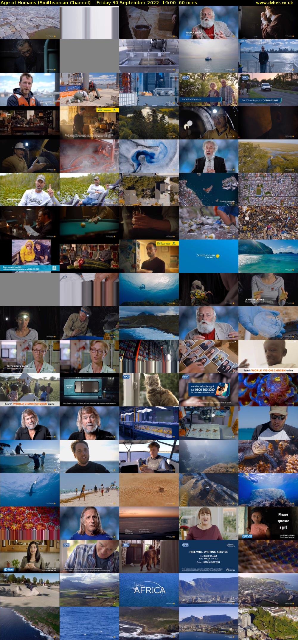 Age of Humans (Smithsonian Channel) Friday 30 September 2022 14:00 - 15:00