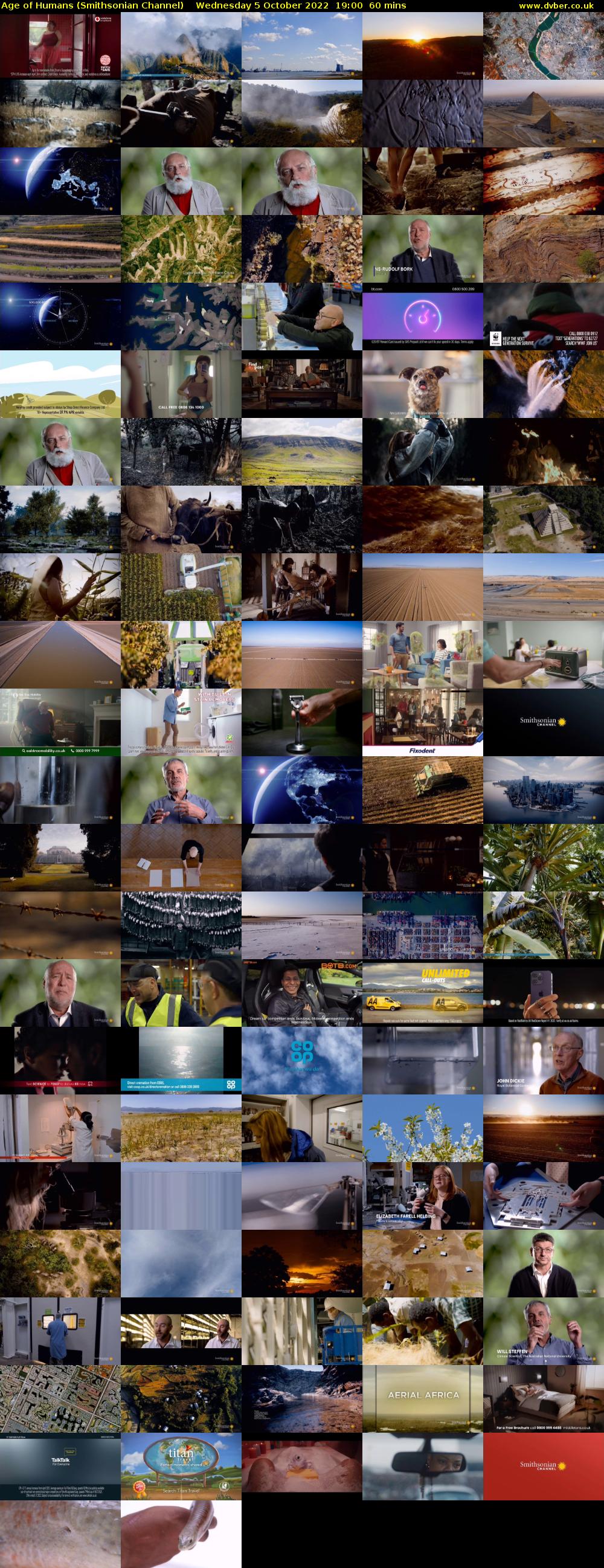 Age of Humans (Smithsonian Channel) Wednesday 5 October 2022 19:00 - 20:00
