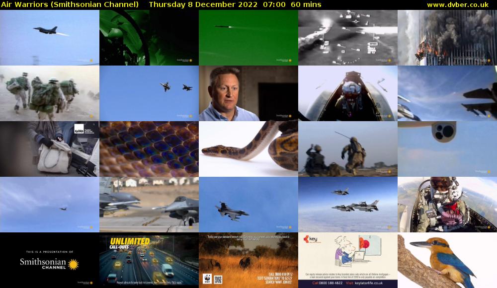 Air Warriors (Smithsonian Channel) Thursday 8 December 2022 07:00 - 08:00