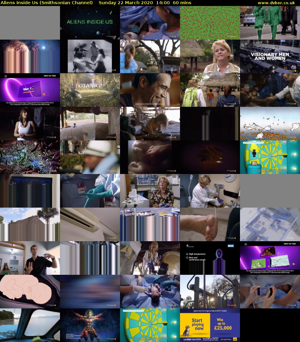 Aliens Inside Us (Smithsonian Channel) Sunday 22 March 2020 14:00 - 15:00