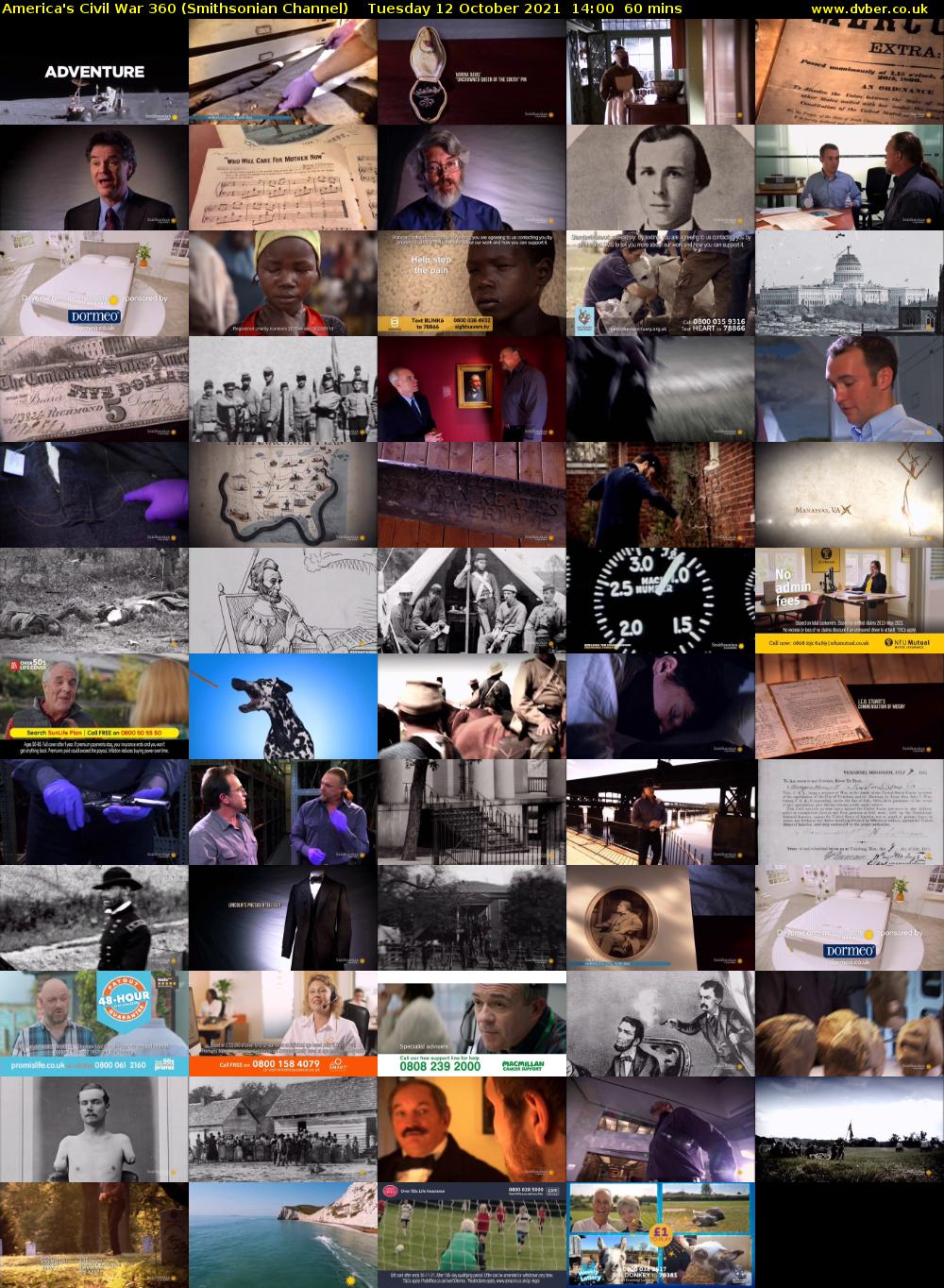 America's Civil War 360 (Smithsonian Channel) Tuesday 12 October 2021 14:00 - 15:00