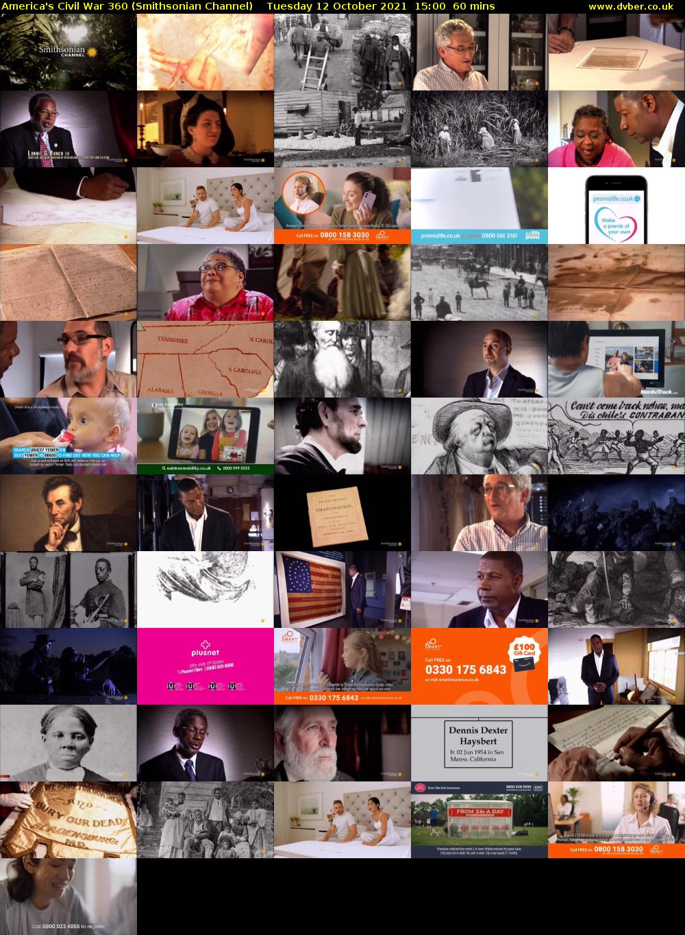 America's Civil War 360 (Smithsonian Channel) Tuesday 12 October 2021 15:00 - 16:00