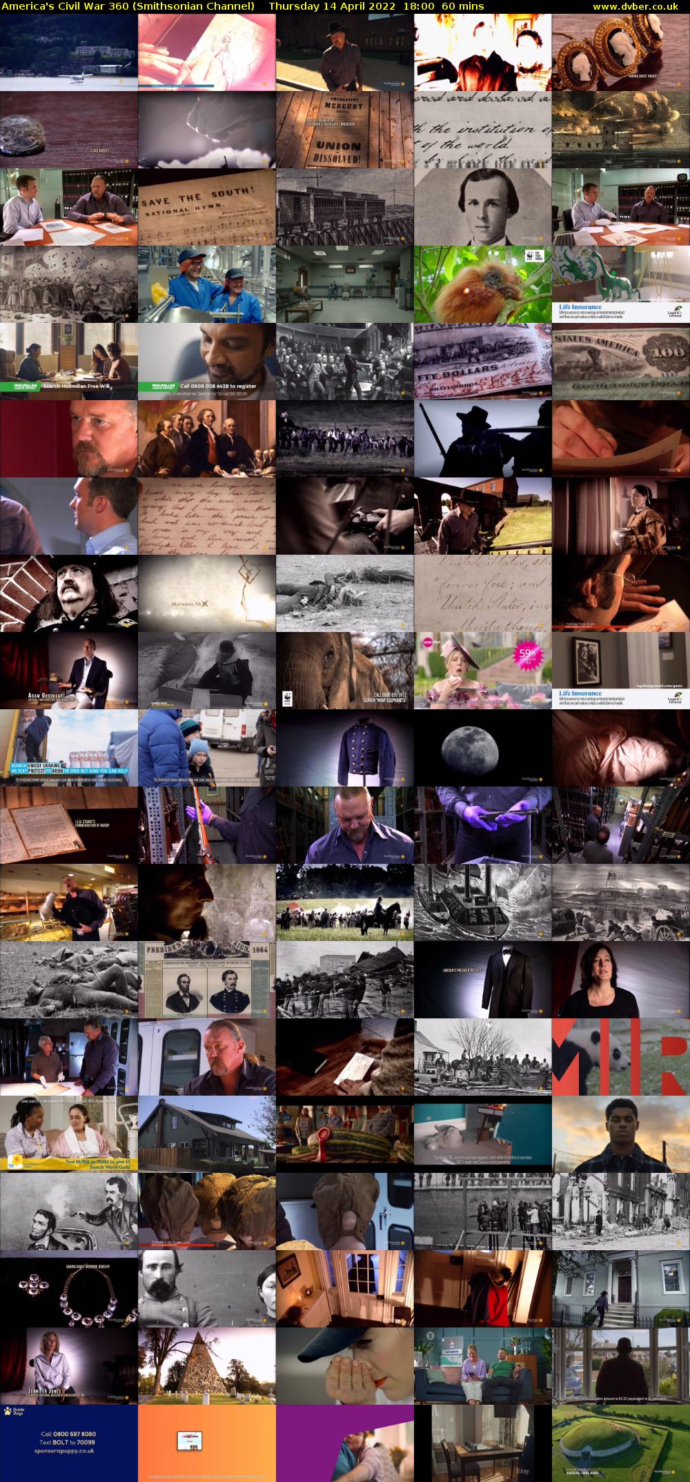 America's Civil War 360 (Smithsonian Channel) Thursday 14 April 2022 18:00 - 19:00