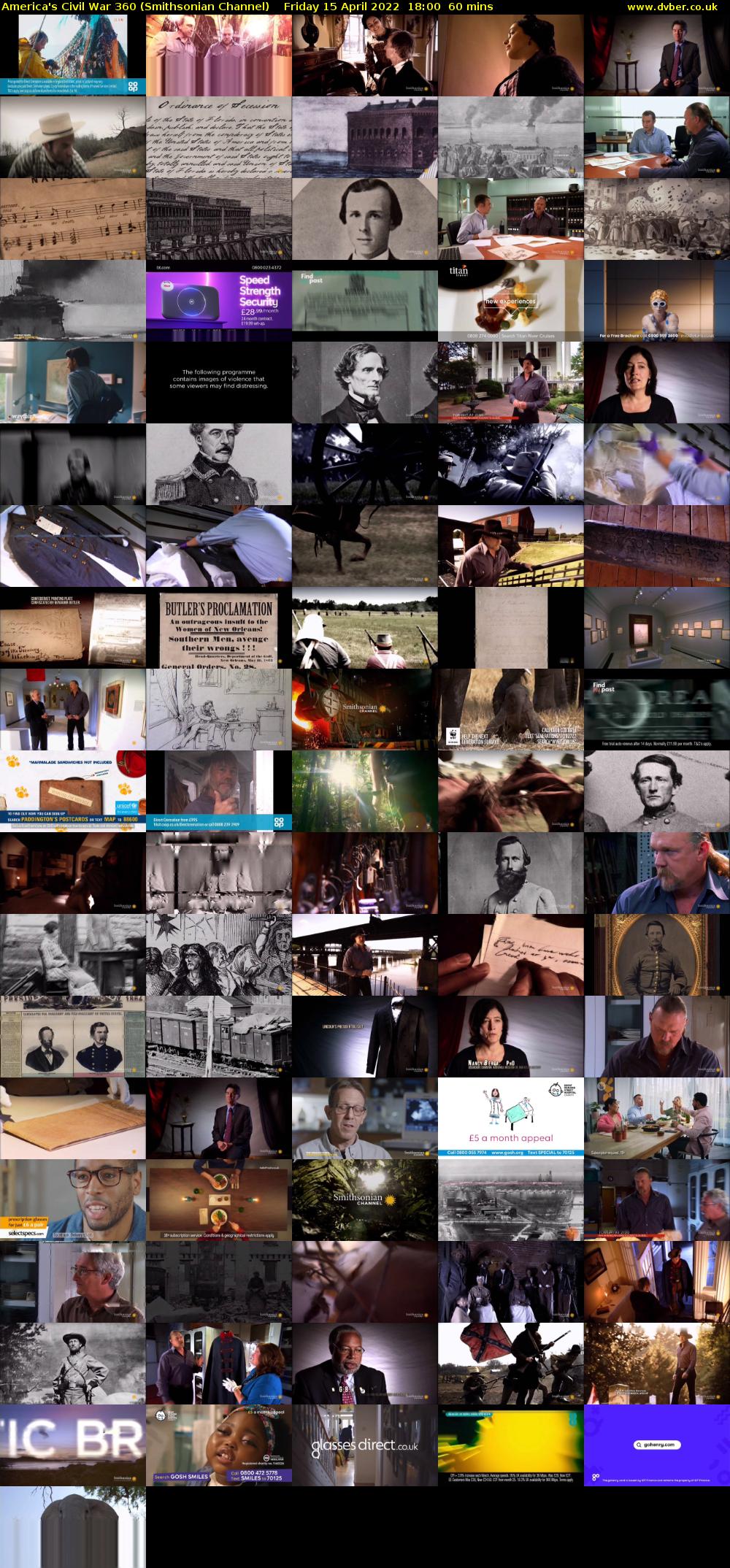 America's Civil War 360 (Smithsonian Channel) Friday 15 April 2022 18:00 - 19:00