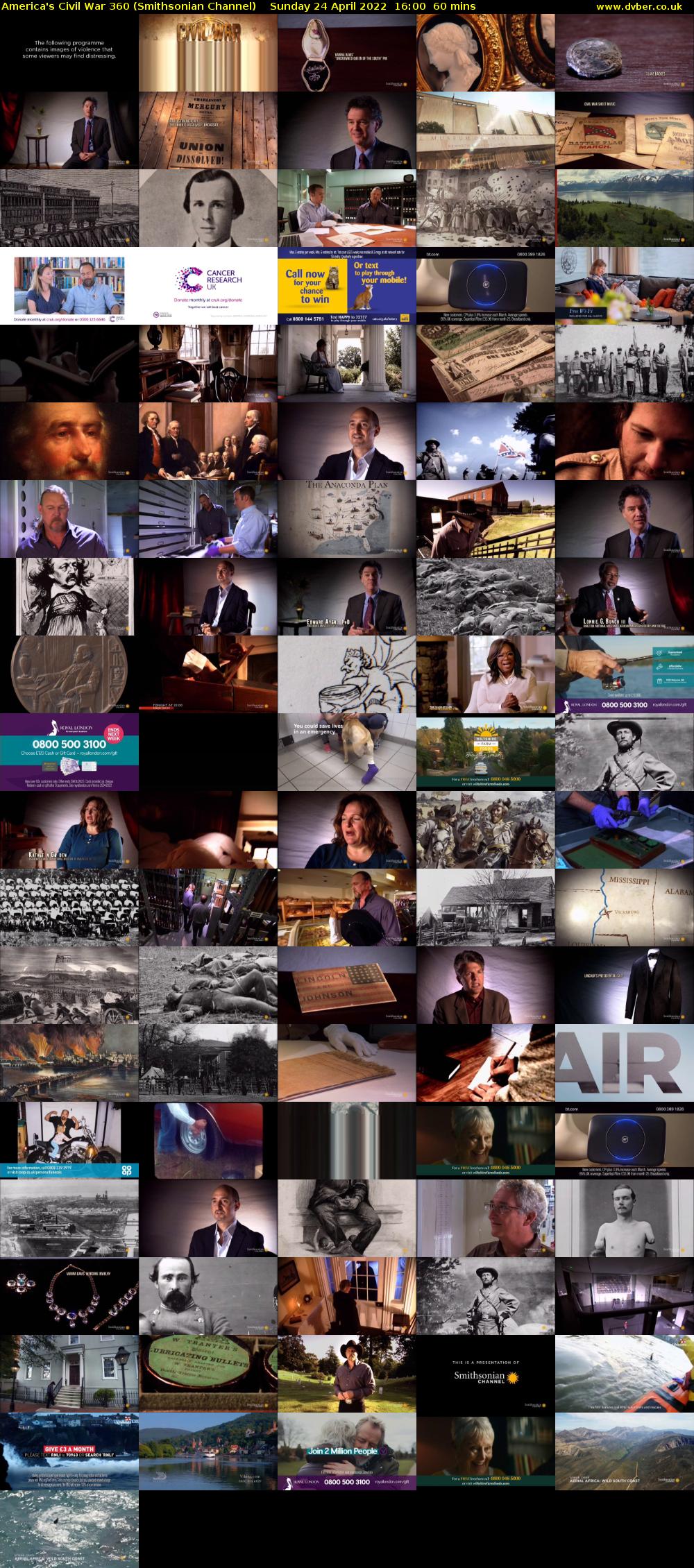 America's Civil War 360 (Smithsonian Channel) Sunday 24 April 2022 16:00 - 17:00
