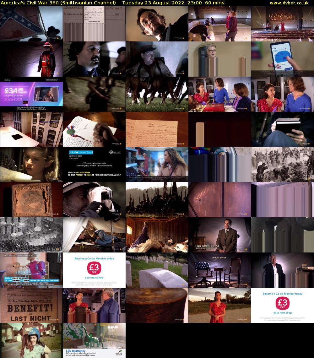 America's Civil War 360 (Smithsonian Channel) Tuesday 23 August 2022 23:00 - 00:00