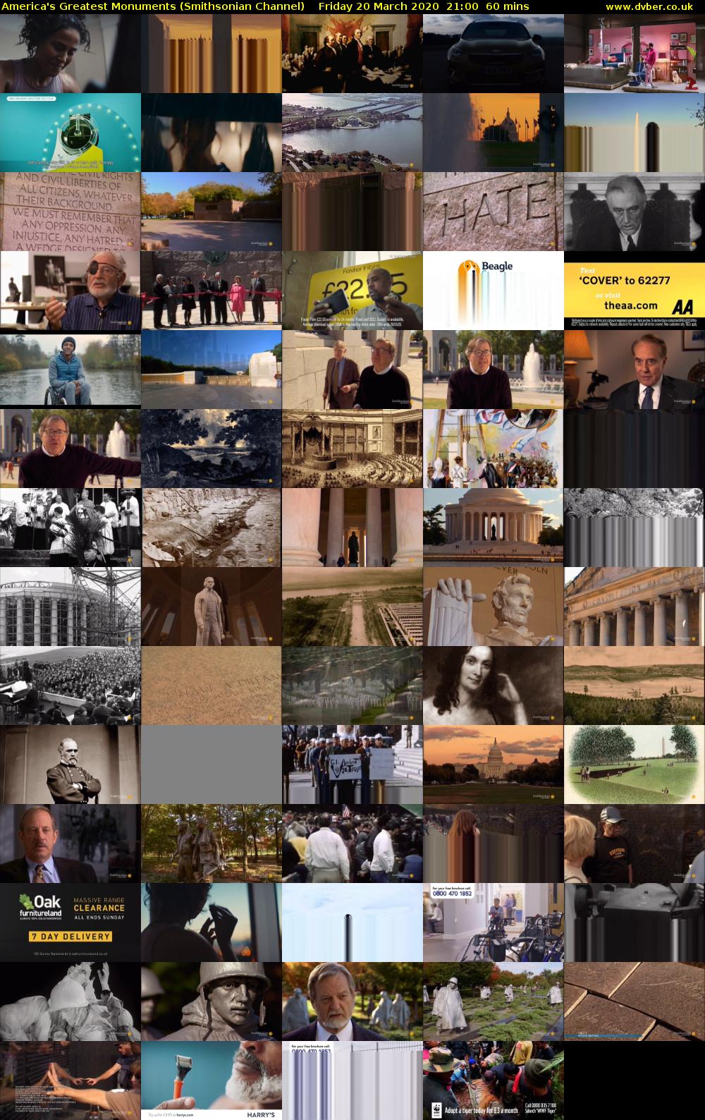 America's Greatest Monuments (Smithsonian Channel) Friday 20 March 2020 21:00 - 22:00