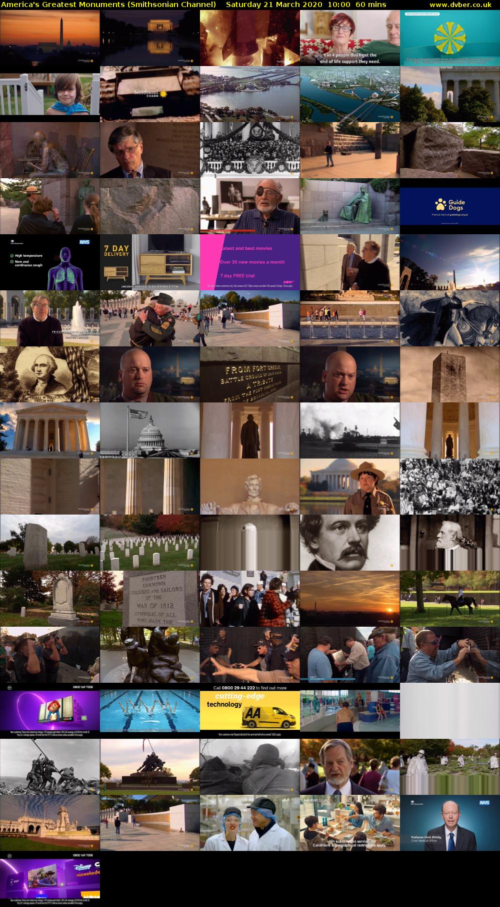 America's Greatest Monuments (Smithsonian Channel) Saturday 21 March 2020 10:00 - 11:00