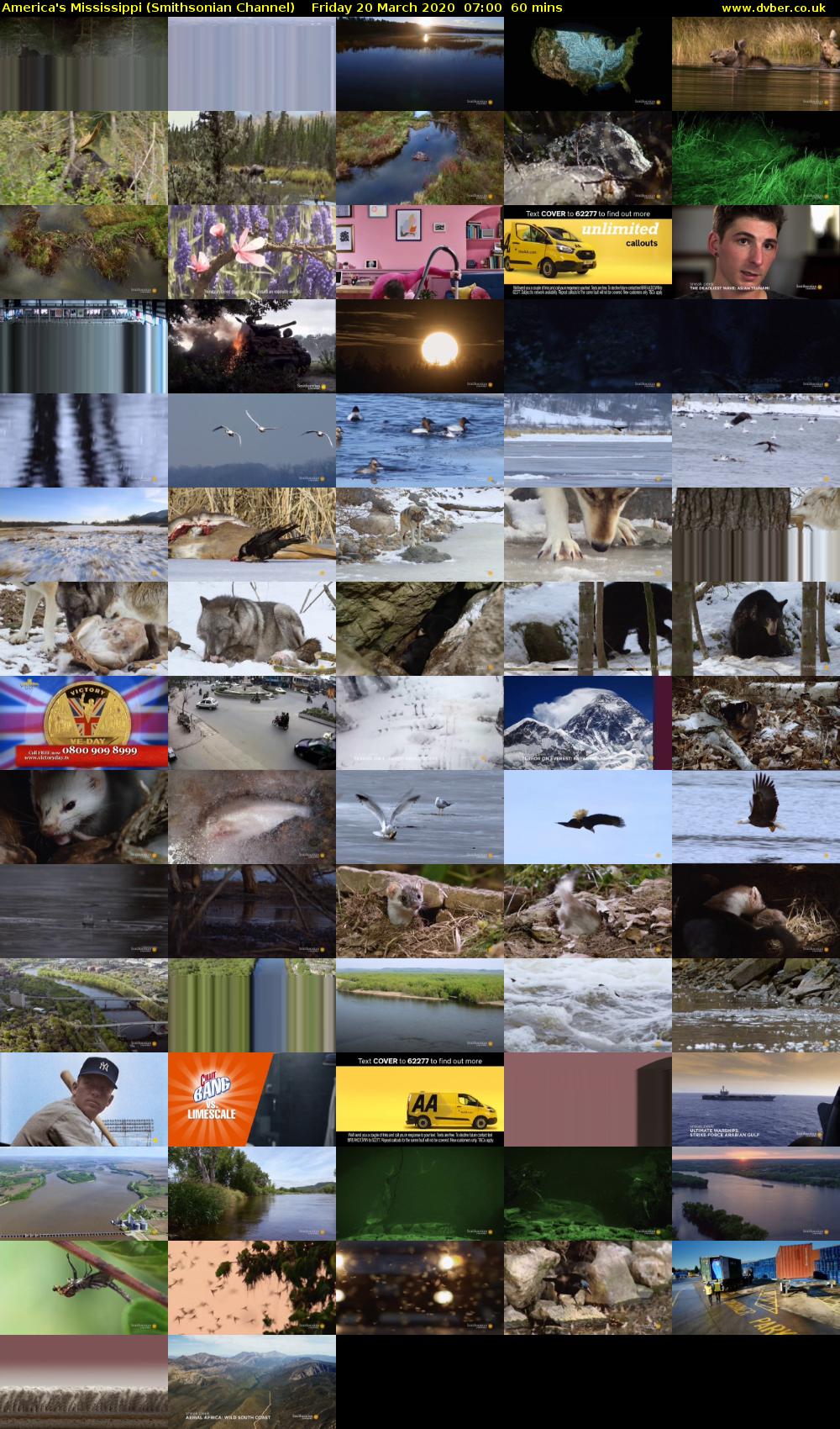 America's Mississippi (Smithsonian Channel) Friday 20 March 2020 07:00 - 08:00