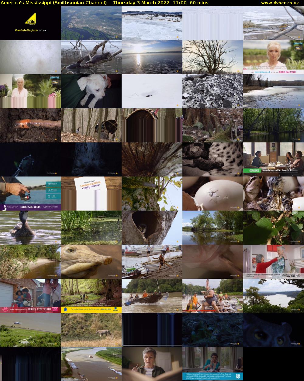 America's Mississippi (Smithsonian Channel) Thursday 3 March 2022 11:00 - 12:00