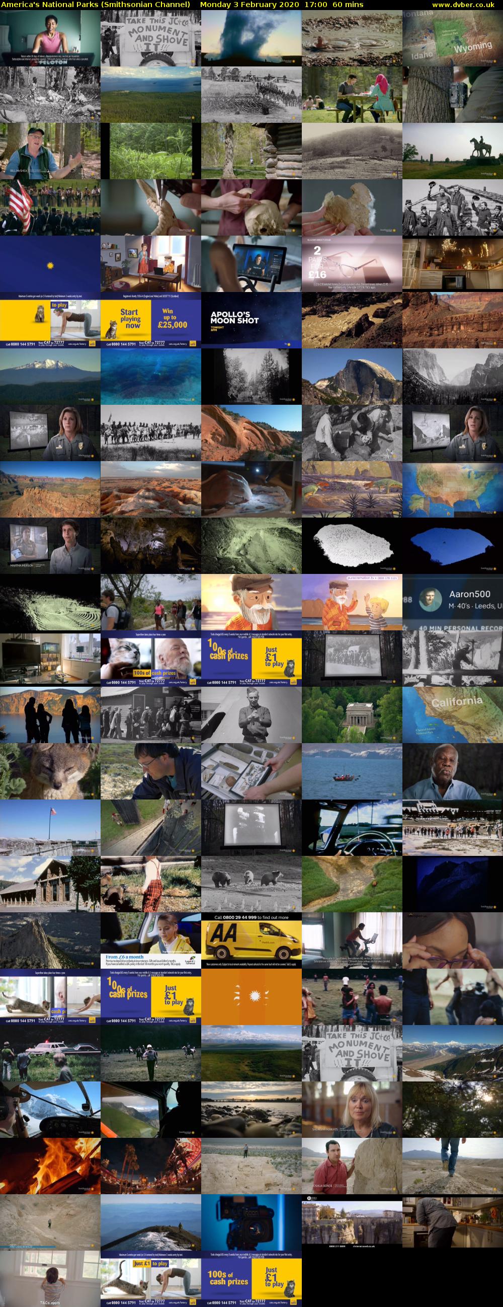 America's National Parks (Smithsonian Channel) Monday 3 February 2020 17:00 - 18:00