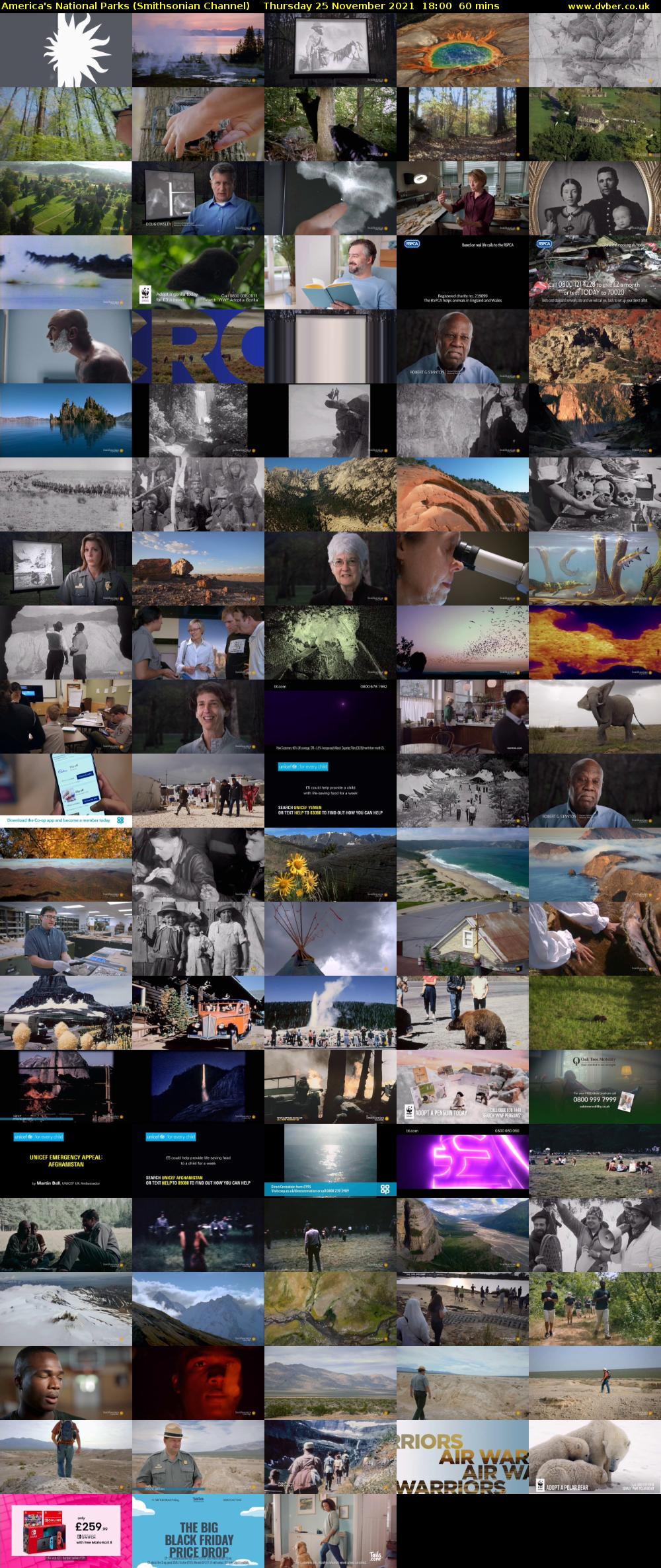 America's National Parks (Smithsonian Channel) Thursday 25 November 2021 18:00 - 19:00