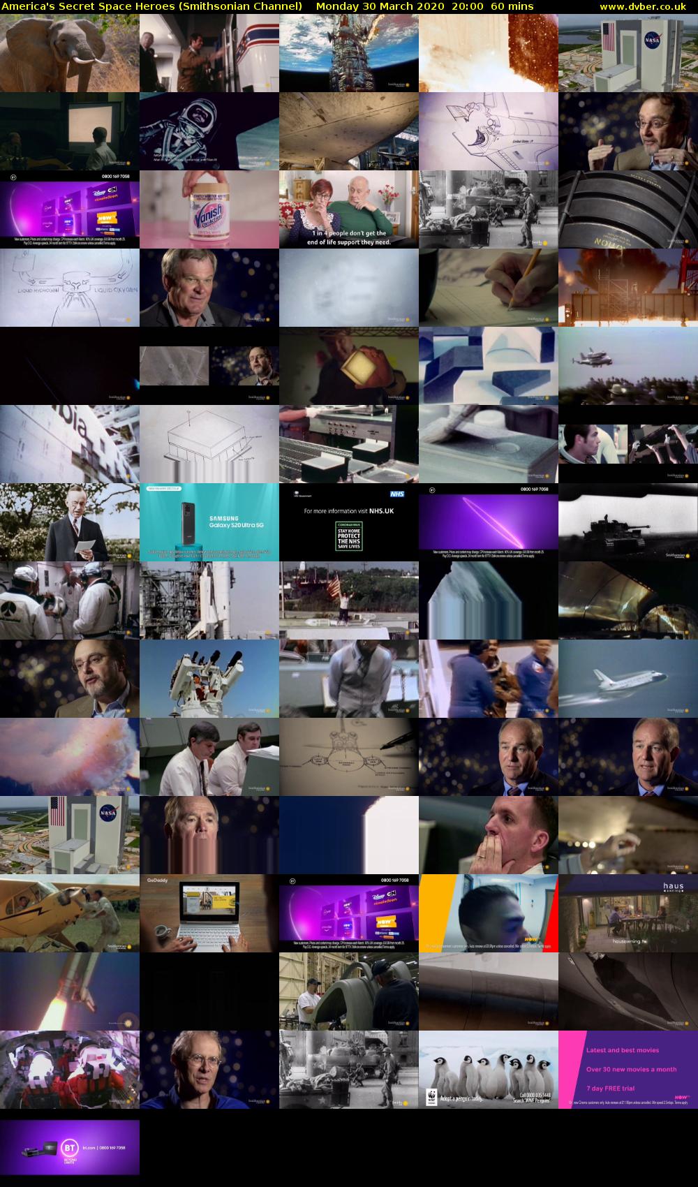 America's Secret Space Heroes (Smithsonian Channel) Monday 30 March 2020 20:00 - 21:00