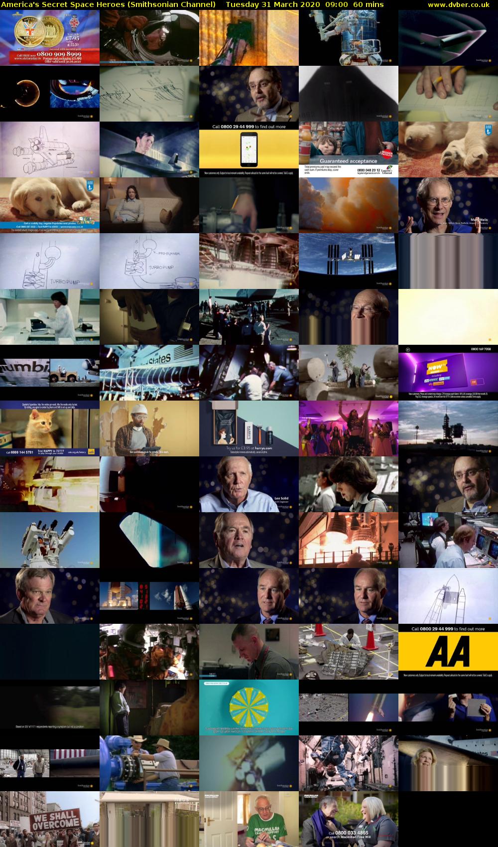 America's Secret Space Heroes (Smithsonian Channel) Tuesday 31 March 2020 09:00 - 10:00