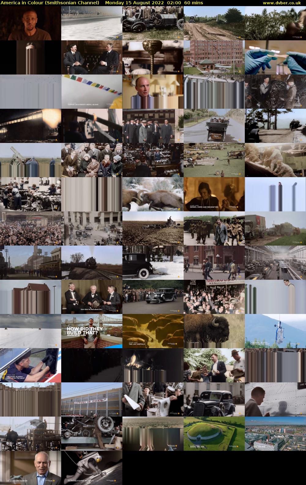 America in Colour (Smithsonian Channel) Monday 15 August 2022 02:00 - 03:00